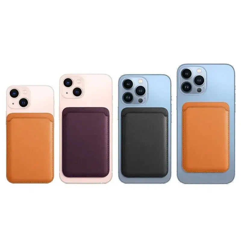 MagSafe Magnetic Leather Card Holder Wallet Case for iPhone 15, 14, 13 & 12 Pro Max Series