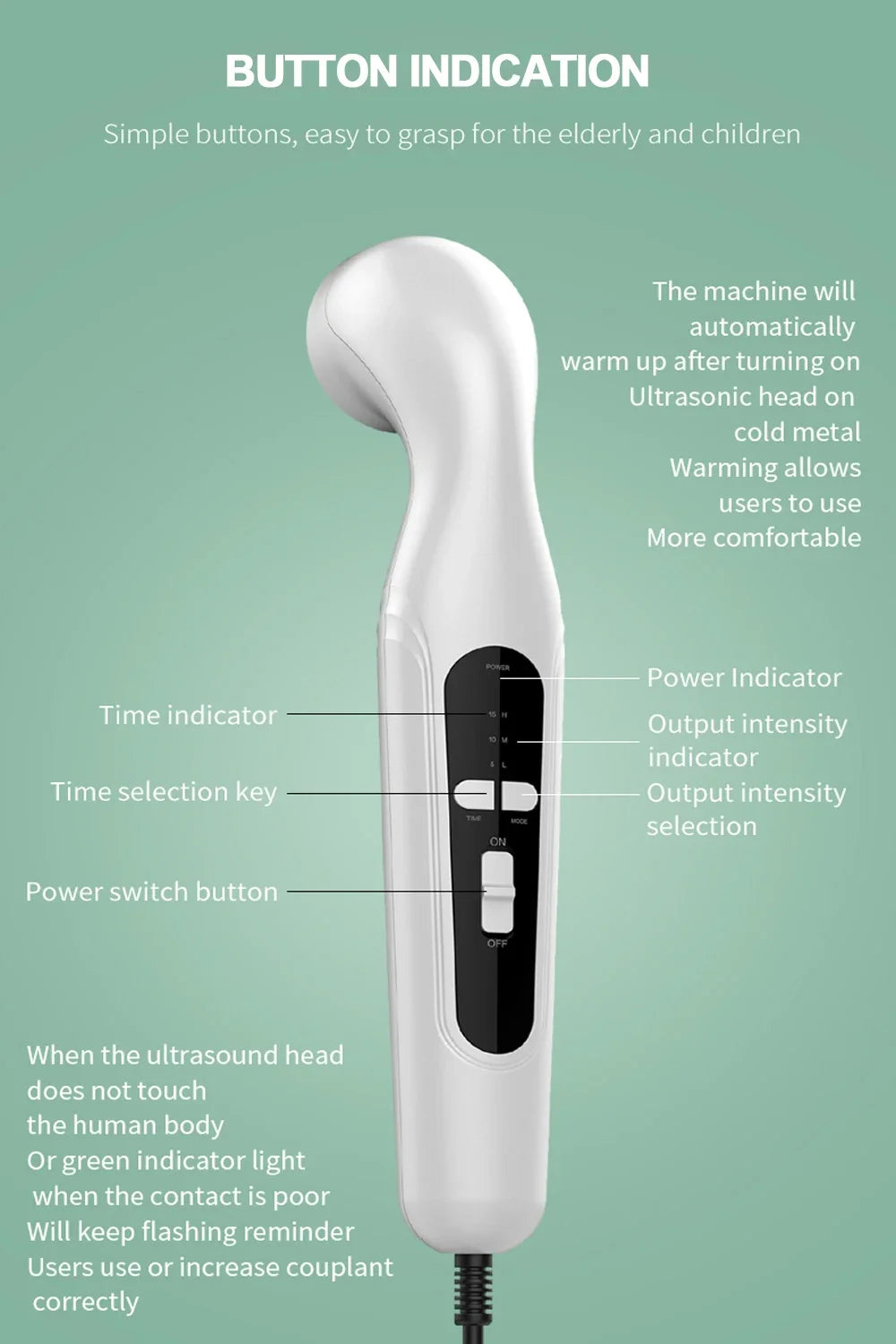 Ultrasound Physiotherapy Device – Pain Relief Massager & Muscle Stimulator for Arthritis & Physical Therapy