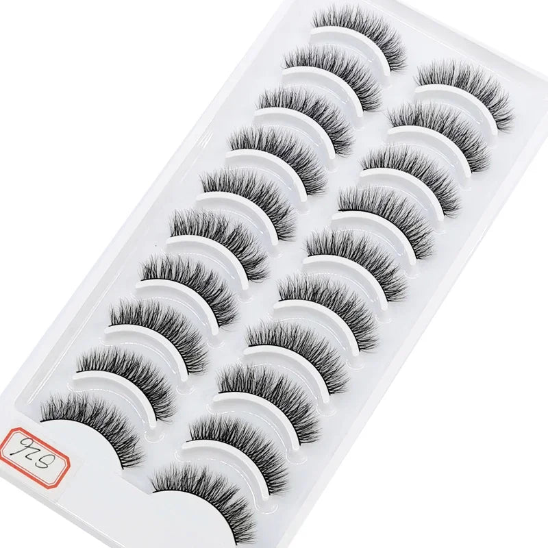 10 Pairs 3D Mink False Eyelashes – Natural Long & Short Lash Extensions Makeup Kit (41 Styles)