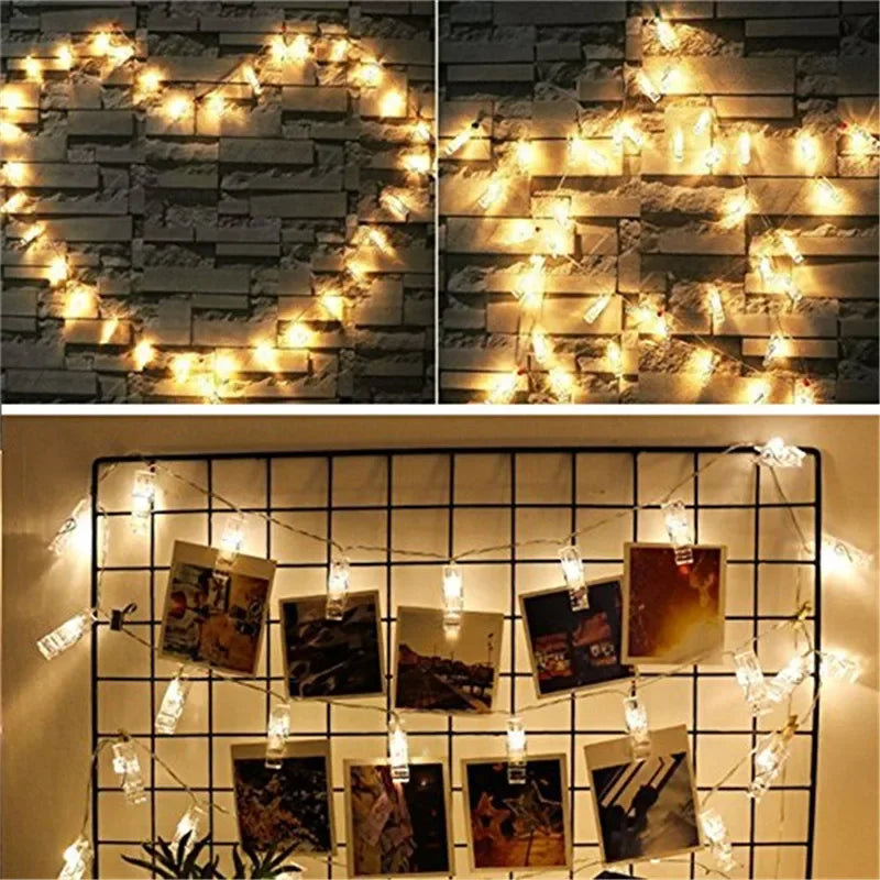 3M 20 LED Photo Clip Fairy String Lights - Card Holder Garland for Parties, Weddings & Home Decor