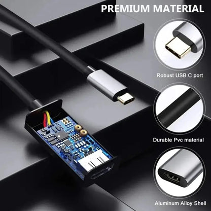 USB-C to HDMI Adapter - 4K 60Hz USB 3.1 HDTV Converter for iPhone 15, MacBook, iPad, Samsung, PC & Laptop