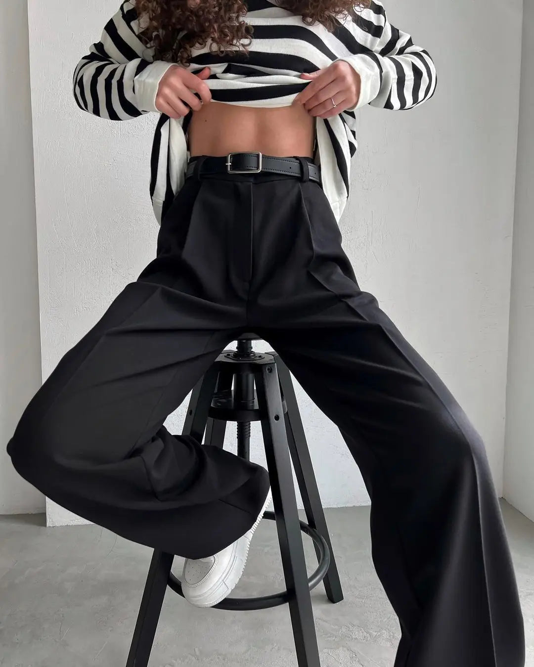 Women's Classic Straight Leg Pants – Versatile Loose Fit, Wide Leg for Office, Tourism, Spring & Summer Casual Wear