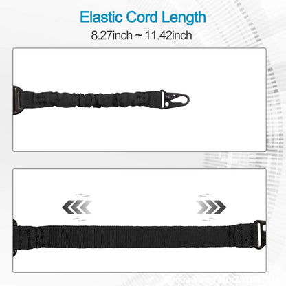 2-Point Extra Long Rifle Sling – Adjustable Gun Strap with Metal Hook QD for Outdoor Sports