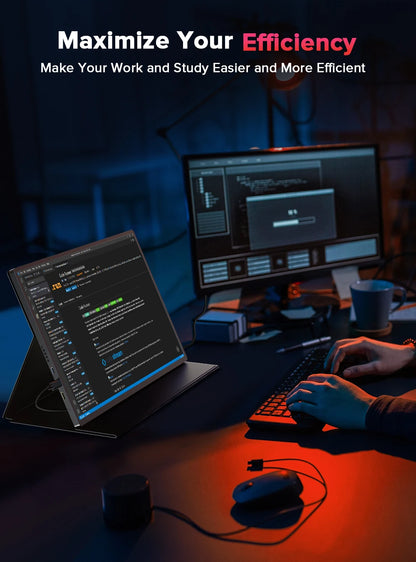 UPERFECT 16-Inch 2K Portable Monitor — 2560x1600, 16:10, 120Hz Gaming Display with 100% sRGB & 500Cd/m² for Xbox, PS5, Switch, Laptop & Mac