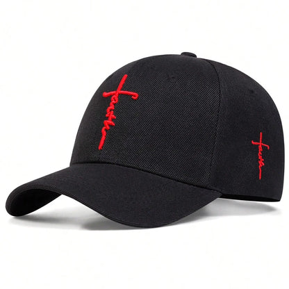 Fashion Faith Embroidery Baseball Cap – Unisex Cotton Snapback Hat for Men & Women, Spring/Summer Hip Hop Trucker Gorras