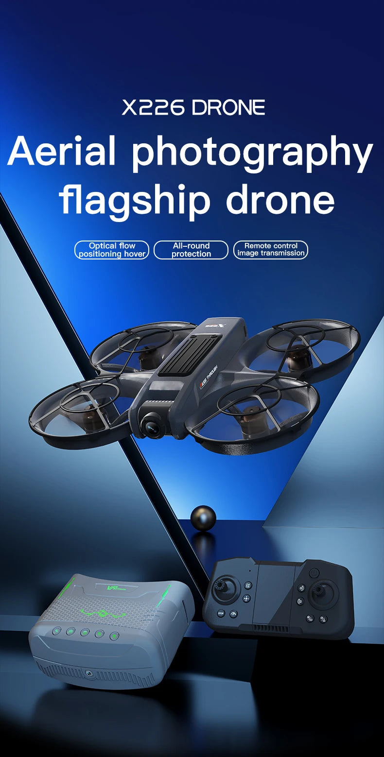 X266 Mini RC Drone – 8K HD Dual Camera, 6-Axis Headless Quadcopter with 360° Flip, Remote Control Helicopter Toy for Boys