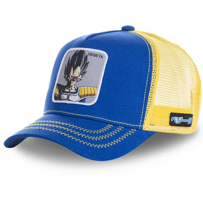 Dragon Ball Son Goku Trucker Cap - Embroidered Adjustable Mesh Sun Visor Hat for Men Summer Travel