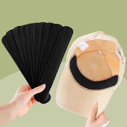 40PCS Hat Sweat Absorber Stickers – Summer Cap Liner Bands, Adhesive Sweatband Strips for Visor Hats Size Reduction