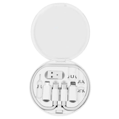 Multi USB-C 60W Charging Cable Kit - USB-A and USB-C Adapter Set for Lightning, Micro USB, and Type-C Devices