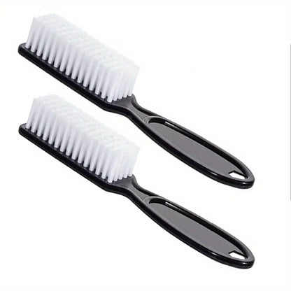 2PCS Nail Brush Set - Soft Plastic Long Handle Cleaning Brushes for Nail Art, Manicure & Dust Removal Care