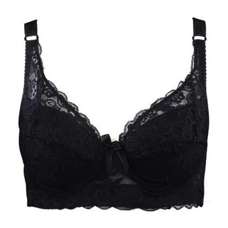 Women’s Plus Size Lace Push-Up Bralette – Sexy Support Bra for 80CD–105CD (42D–46D) Comfortable Intimates Lingerie