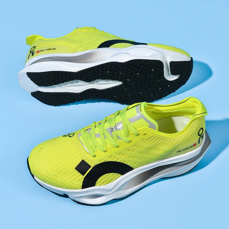 Men's Casual Running Shoes - Lightweight Mesh Walking Sneakers with Lace-Up Vulcanized Sole