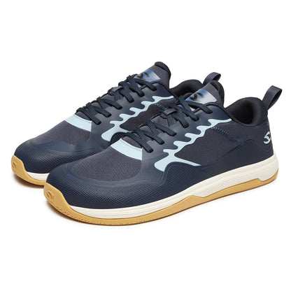 HOBIBEAR Unisex Walking Sneakers – Lace-Up Artificial Leather Hiking & Running Shoes for Men & Women