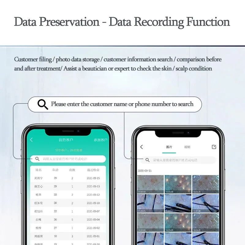 WiFi HD 5G Scalp, Skin & Hair Follicle Detector – 50X/200X Rechargeable UV Skin Analyzer Magnifier