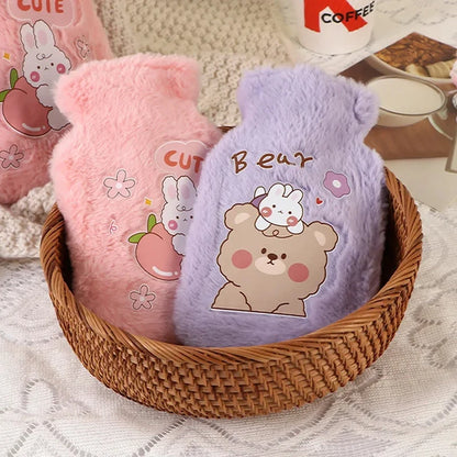 500ML Cute Kawaii Hot Water Bottle — Portable Winter Hand & Bed Warmer for Girls