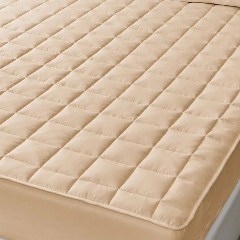 Quilted Waterproof Mattress Protector - Breathable Deep-Fitted Mattress Pad with Anti-Slip & Washable Cover