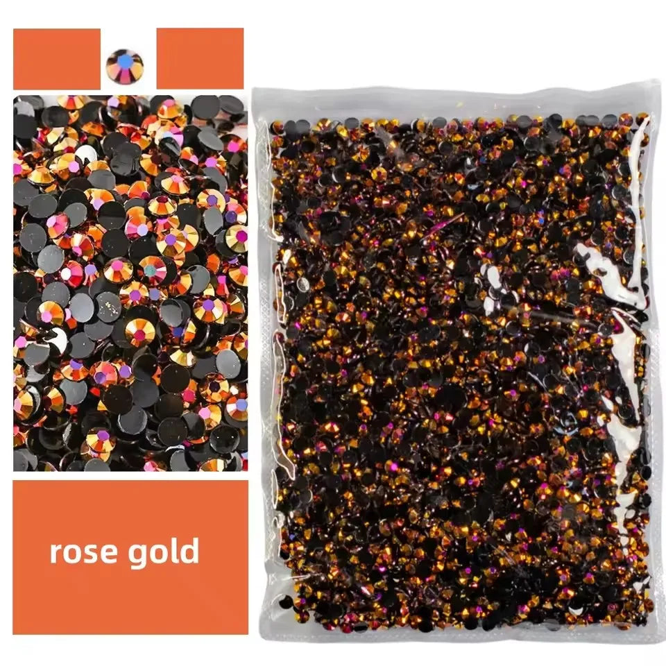 Jelly AB Resin Rhinestones 2-6mm — Non-Hotfix Flat Back Plastic Crystals & Strass Glitters, Large Pack