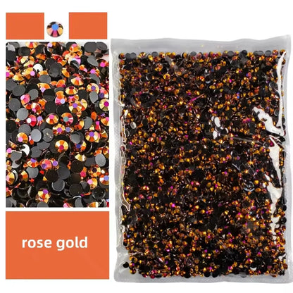Jelly AB Resin Rhinestones 2-6mm — Non-Hotfix Flat Back Plastic Crystals & Strass Glitters, Large Pack
