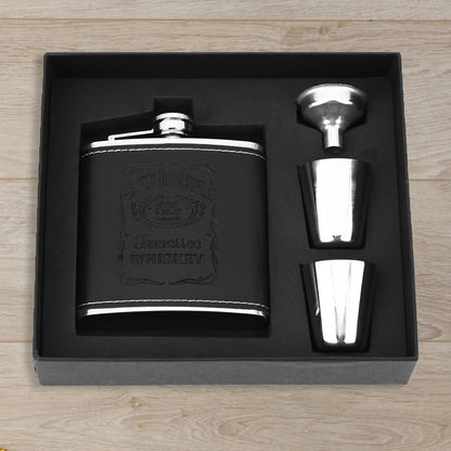 8oz Stainless Steel Hip Flask - Portable Pocket Whisky Flask with Gift Box, Outdoor Alcohol Container for Vodka and Drinks