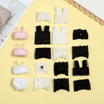 Soft Lace Underwear Set for 30CM 1/6 Dolls – Bra & Briefs for Blythe BJD Dollhouse Kids Toy