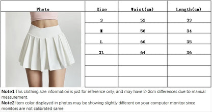 Women’s Sports Short Skirt — Summer High Waist Pleated Skirt with Anti-Walk Yoga Pants, Quick-Dry Breathable Running & Fitness Wear