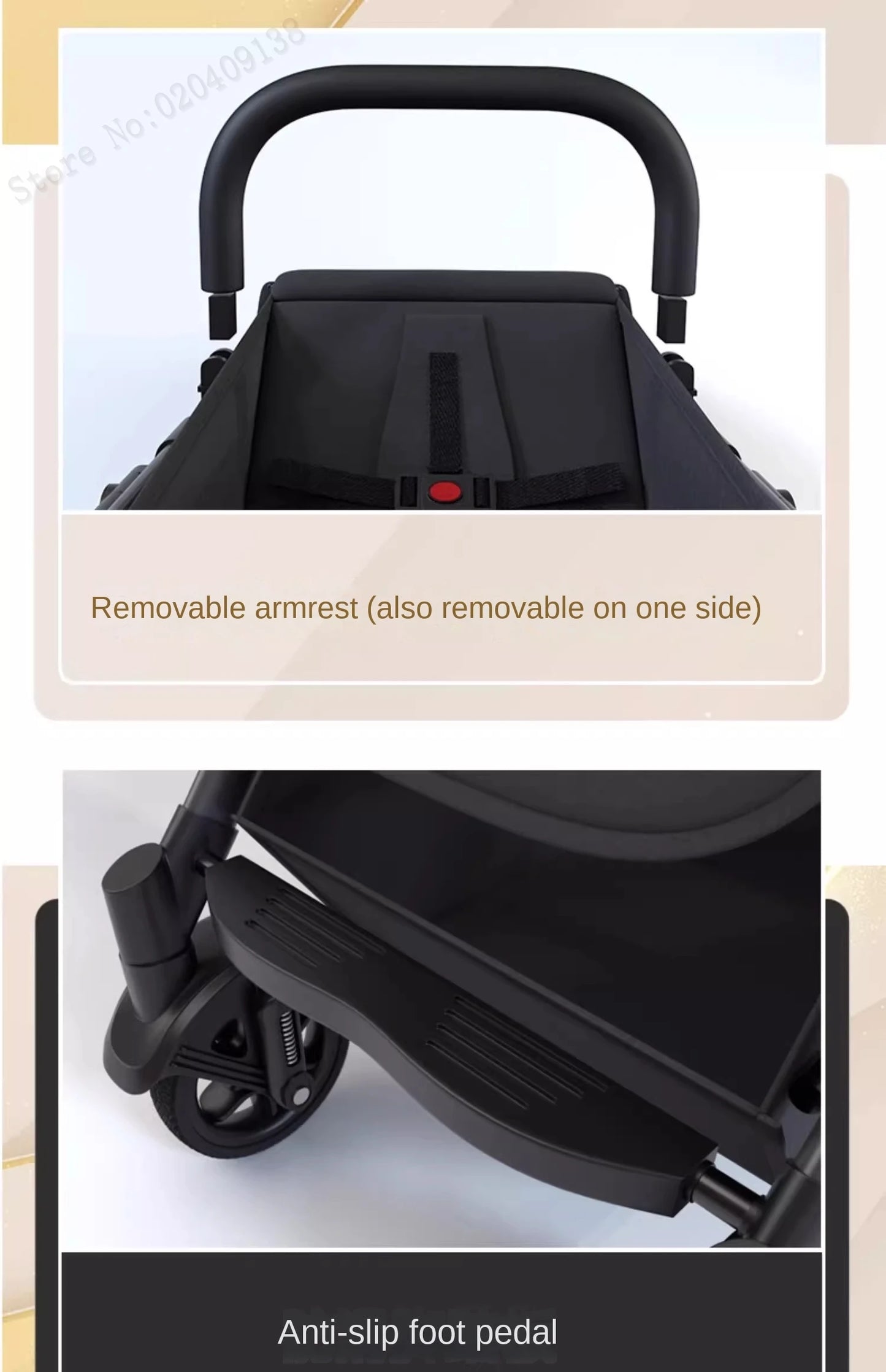 Lightweight Two-Way Baby Stroller — High Landscape, Spine Protection, 4-Wheel Newborn Push Trolley