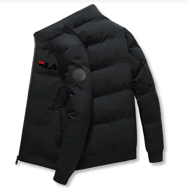 Men's Autumn Winter Short Jacket - Lightweight Cotton-Padded Stand Collar Zipper Coat for Outdoor Casual Wear
