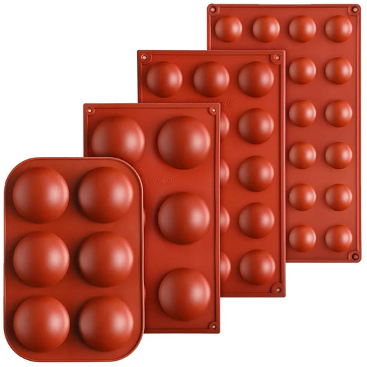 Semi-Sphere Silicone Chocolate Mold – Half Ball Dome Baking Tray for Cake, Pudding, Jelly & Candy DIY Dessert Making Tool