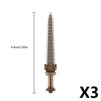 Medieval Figure Weapons Building Blocks Kit – King Sword, Lion Shield, Trident & Double-Edged Axe Battle Toy