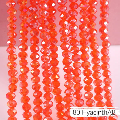 Austria Crystal Rondelle Beads - 2mm/4mm/6mm/8mm Faceted Glass Spacer Beads for DIY Jewelry & Bracelet Making