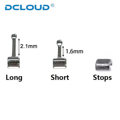 Orthodontic Lingual Button & Crimpable Hook Set – Metal Bondable Dental Traction Eyelets & Accessories for Dentistry Use