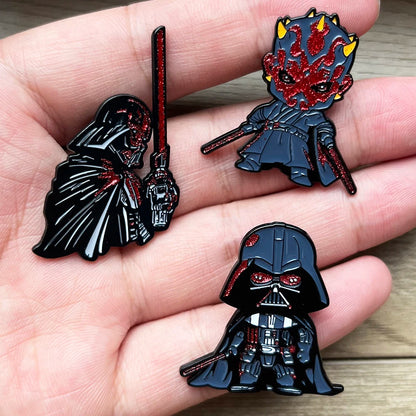 5-Piece Fantasy Lord Enamel Pin Set - Cartoon Character Brooches & Decorative Lapel Badges for Bags and Backpacks