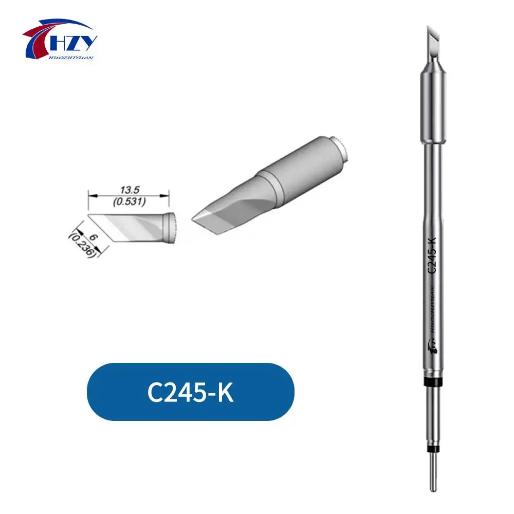 HZY C245 Series Soldering Iron Tips Set – I/IS/K/SK/939/945/966 Universal T245 Compatible Tips for Phone Repair & Soldering Stations