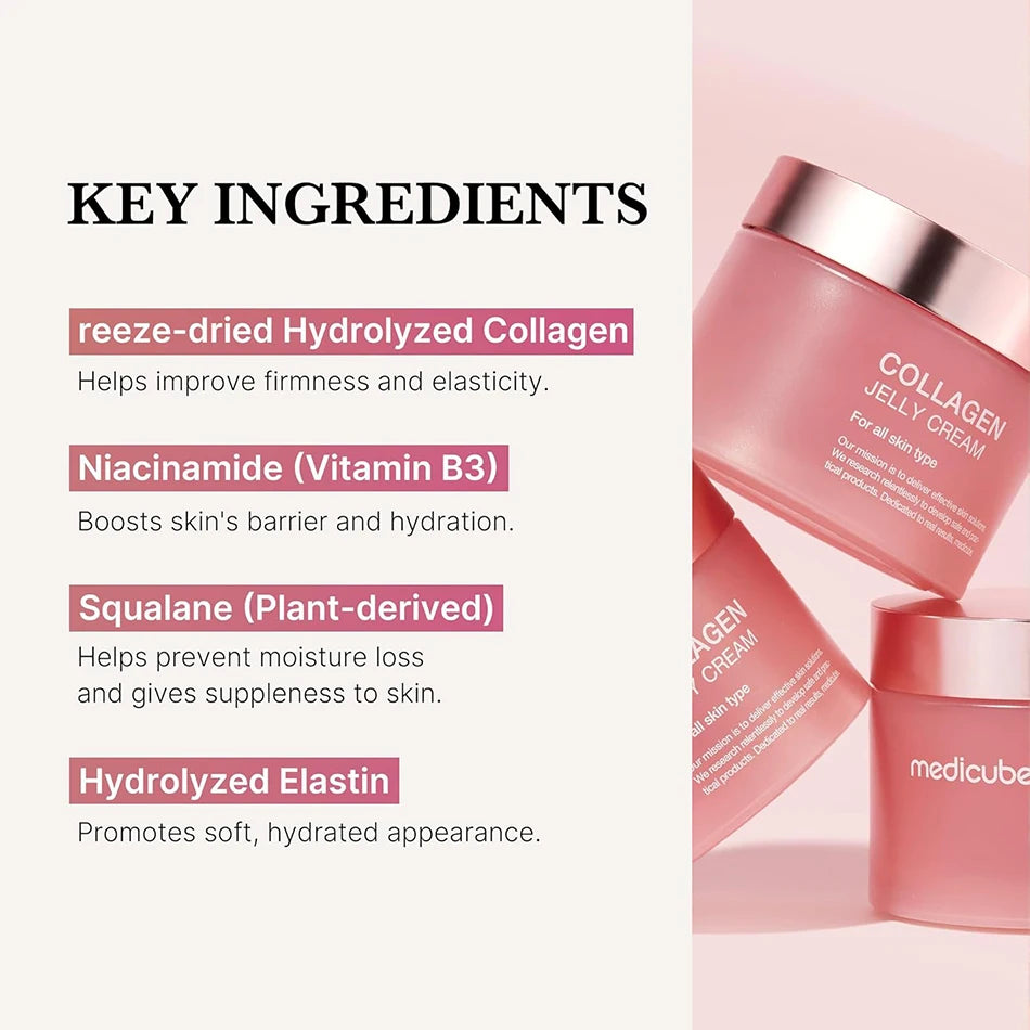 24H Glow & Lifted Collagen Jelly Cream – Niacinamide & Hydrolyzed Collagen for Skin Barrier Strengthening & Moisturizing