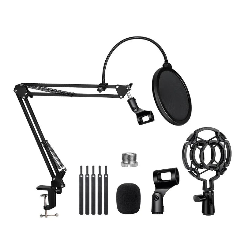 Professional Scissor Arm Stand for BM800 Microphone – Universal Shock Mount with Spider Cantilever Bracket and Mic Holder