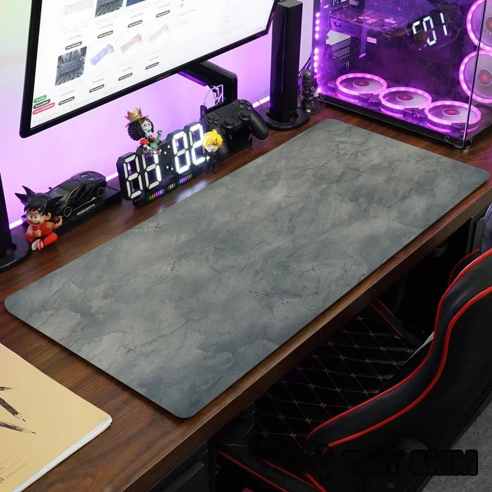 Large 900x400mm XXL Overlock Desk Mat – Grey Gaming Mouse Pad & Keyboard Mat for Desktop Accessories