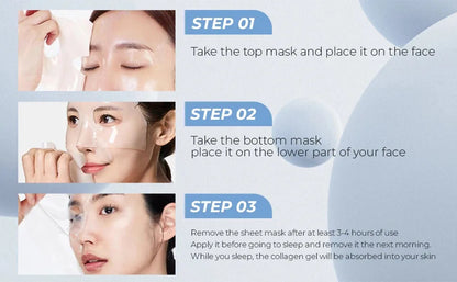 5-Pack Deep Collagen Anti-Wrinkle Face Mask – Overnight Lifting, Firming & Moisturizing