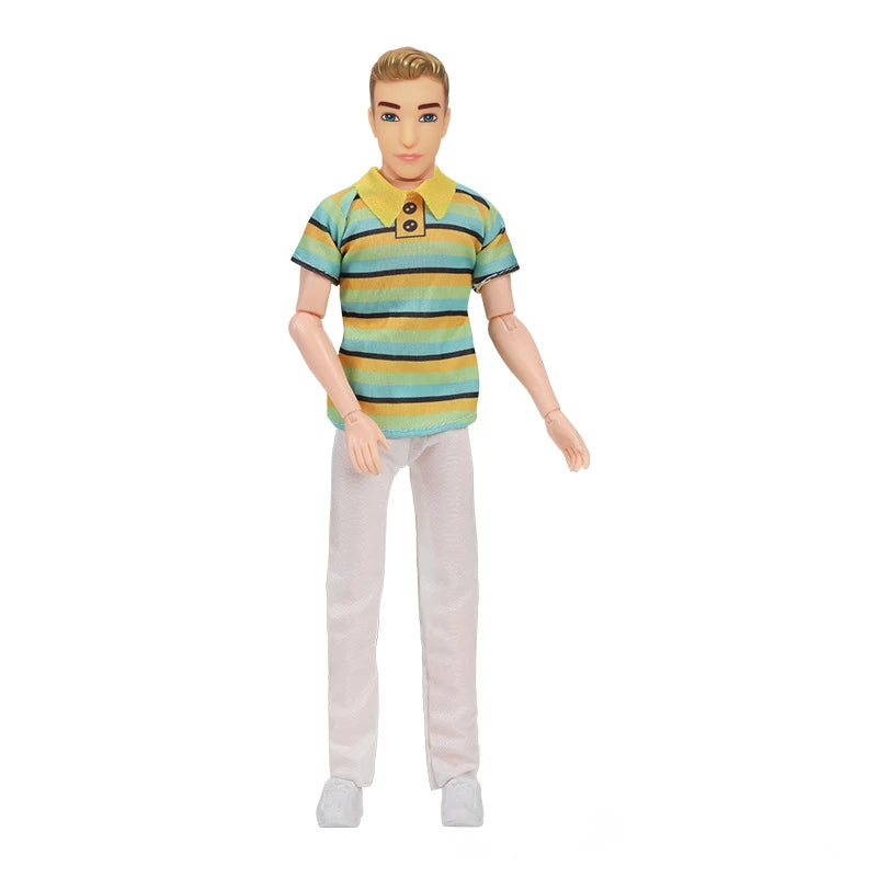 30cm Fashion Ken Doll – 1/6 Multi-Joint Movable Boyfriend with Clothes Suit, Dress-Up Toy for Kids