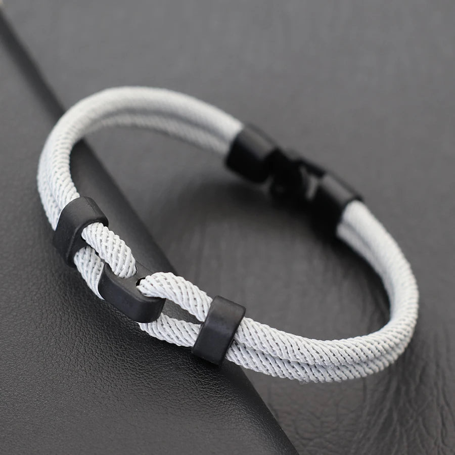 Personalized Men's Thread Bracelet – 4mm Milan Rope Bangle, 6 Color Wrap, Grade A Gift for Boyfriend