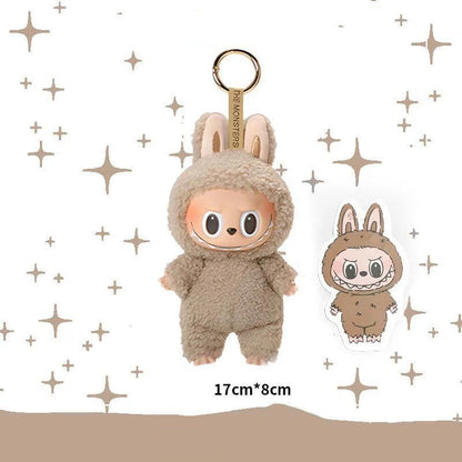 Labubu Plush Doll Costume Set — Oversized Bow & Angel Wings Design | Trendy Cartoon Outfit Accessories for Party Wear & Gift