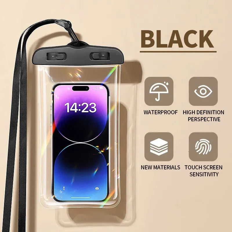 Waterproof Phone Pouch – Drift, Diving & Swimming Dry Bag Case for Phones up to 6" for Beach, Pool, and Water Sports