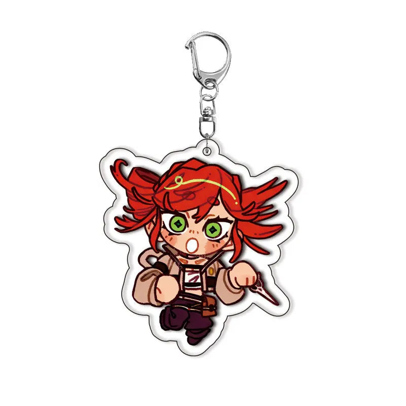 GACHIAKUTA Anime Acrylic Keychain - Zanka, Rudo & Enjin Backpack Pendant Keyring Fan Gift