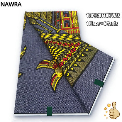100% Cotton African Wax Print Fabric - High Quality Original Real Wax Ankara Batik Pagne Nigeria Style Sewing Fabric