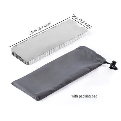 Ultralight Outdoor 10 Plates Foldable Wind Shield - Camping Stoves Windshield for Gas Cookers, Wind Deflectors Stove