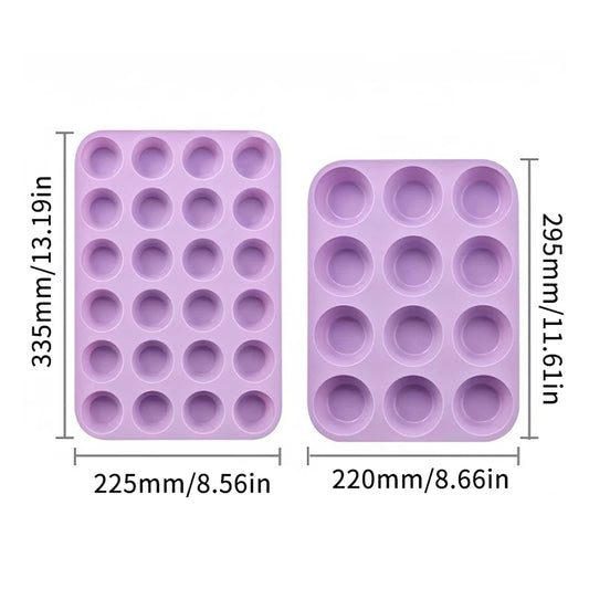 12/24 Hole Silicone Baking Mold - 3D Sphere Chocolate Mold Cupcake Muffin Cake Pan for DIY Dessert Kitchen Tools