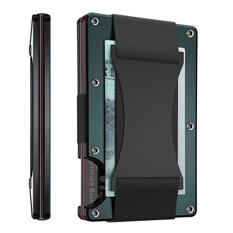 RFID Blocking Metal Wallet – Slim Aluminum Credit Card Holder & Money Clip for Business and ID, 2024 All Colors