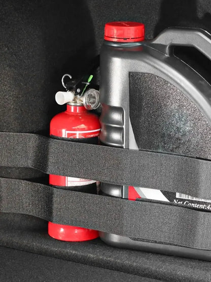 Car Trunk Storage Belt – Nylon Fire Extinguisher Strap Loop for Organizer, Black Auto Accessories