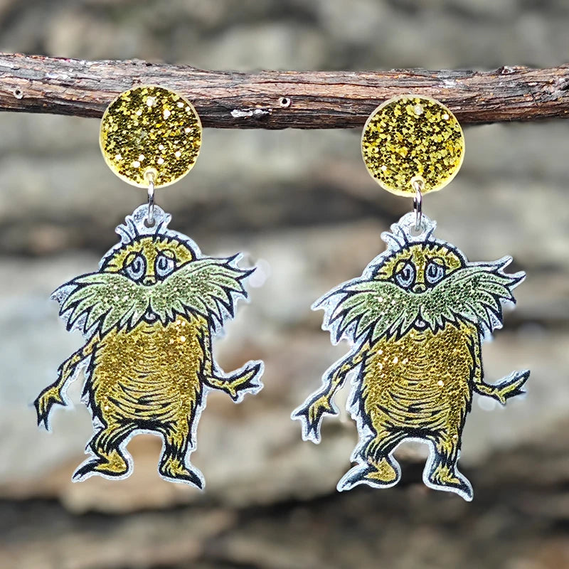 Teacher’s Day Acrylic Earrings - Cute Cat Dog Books Design Jewelry Gift for Teachers and Students