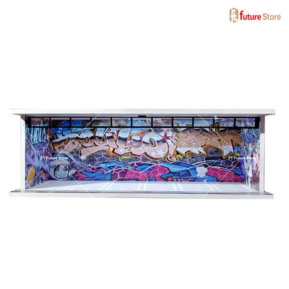 1:64 Scale Garage Scene Model with Lights – Assembled Parking Lot Diorama for Miniature Car Display