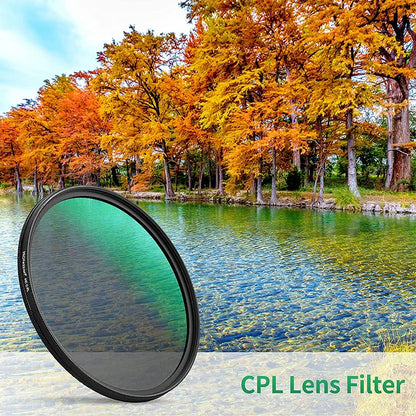 Circular Polarizing CPL Filter – 37-77mm Lens Filter for Nikon, Canon, Sony, Fujifilm & Olympus Cameras